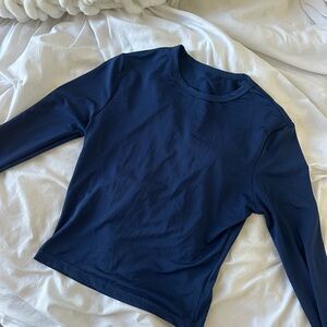 Navy Long Sleeve Top